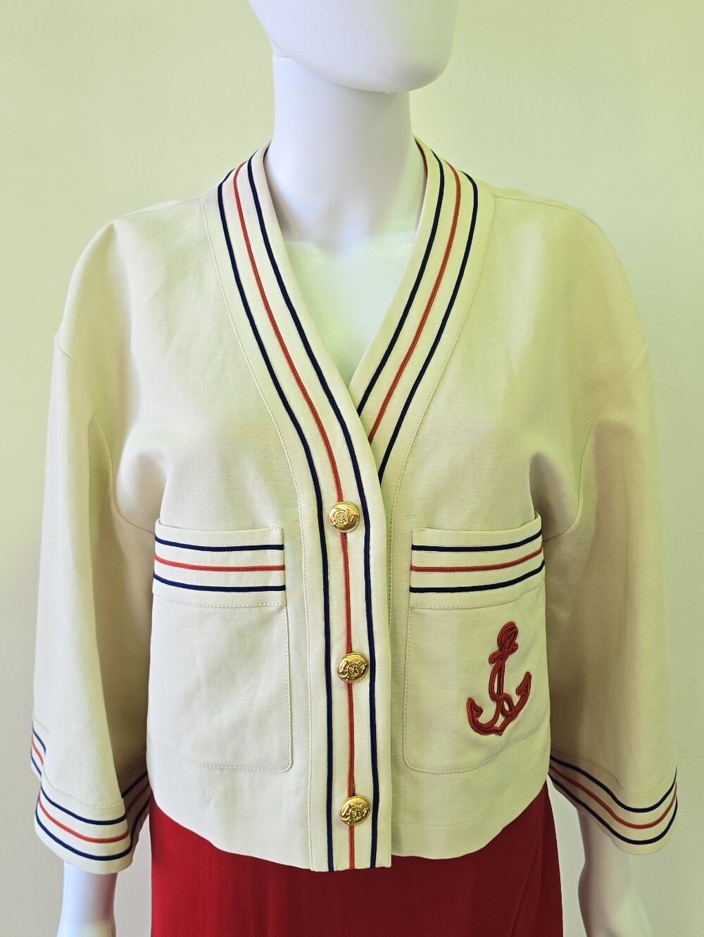 Gucci Anchor Applique Cropped Jacket
